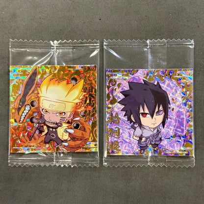 NARUTO ナルト　にふぉるめーしょん ウエハース シール　うずまきナルト うちはサスケ CR　2枚まとめ売り